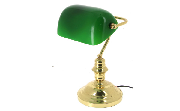 Lampe de bureau en laiton et réflecteur 