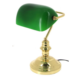 Lampe de bureau en laiton et réflecteur 