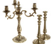 Candémabre à 3 bras de lumière en bronze