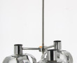 Suspension en métal et 3 globes en verre