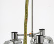 Suspension en métal et 3 globes en verre