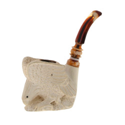 Pipe en écume de mer à décor d'un aigle