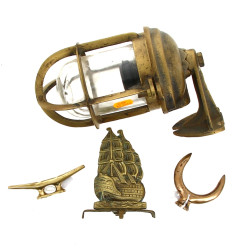 Thème MARINE - Lampe de coursive en bron