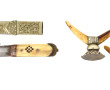Petit couteau ancien en métal travaillé 