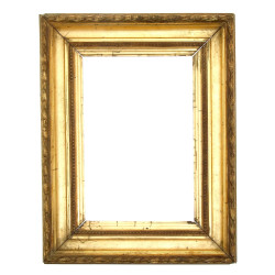 Cadre ancien en bois et stuc doré, dim° 