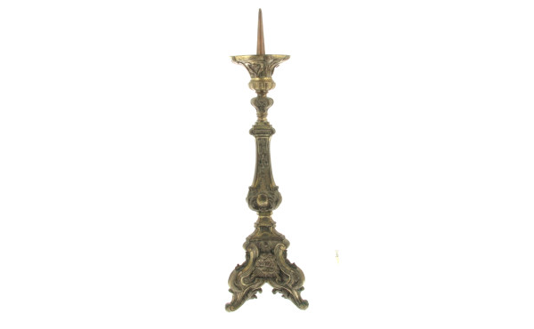 Pic-cierge d'église ancien, H 71 cm