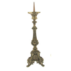 Pic-cierge d'église ancien, H 71 cm