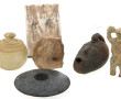 Lot d'objets souvenirs de voyage : récip