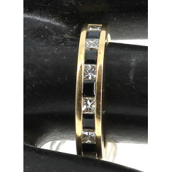 Demi alliance en or jaune, poinçon tête 