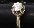 Bague solitaire diamant 0,35 ct env., ta
