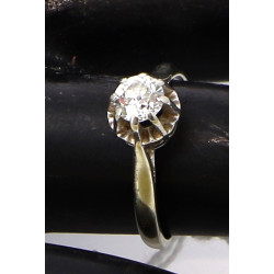 Bague solitaire diamant 0,35 ct env., ta