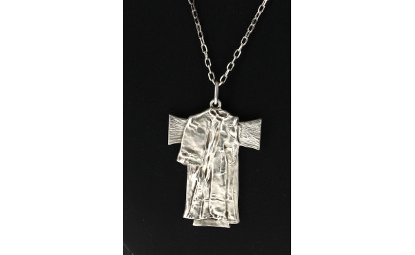 Pendentif croix stylisée en argent 800èm