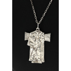 Pendentif croix stylisée en argent 800èm