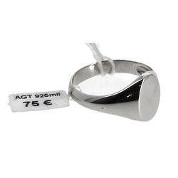 Chevalière en argent 925ème, non gravée,