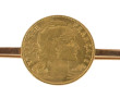 Epingle de cravate 10 fr or poids 5,4 gr