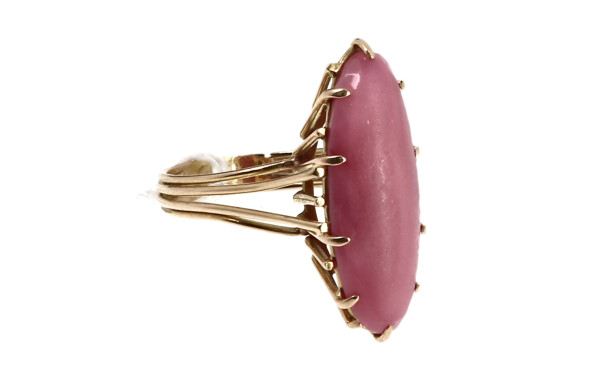 Bague forme marquise en or jaune, non po