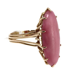 Bague forme marquise en or jaune, non po