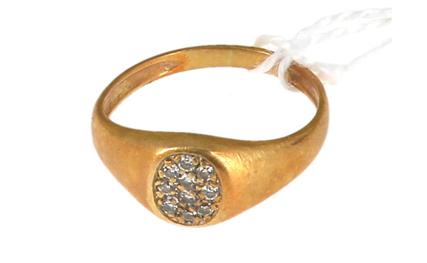 Bague jonc en or jaune 18 cts, poinçon t