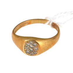 Bague jonc en or jaune 18 cts, poinçon t