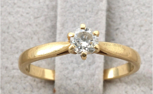 Bague solitaire diamant 0,25 ct env., mo