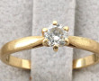 Bague solitaire diamant 0,25 ct env., mo