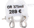 Paire de BO en or gris 9 carats et petit