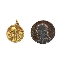 Jeanne d'Arc - Lot de 2 bijoux anciens :