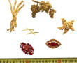 Lot de 6 broches vintage