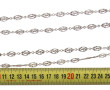 Long sautoir en argent, poids 26,70 grs.