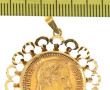 Pendentif en or montée avec une pièce 20