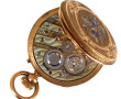 Petite montre de col en or, double fond 