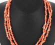 Collier 3 rangs en brins de corail, ferm