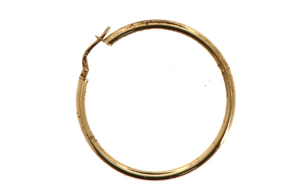 Boucle d'oreille créole en or jaune 9 ca