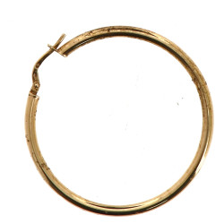 Boucle d'oreille créole en or jaune 9 ca