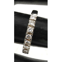 1/2 alliance en or gris 18 carats, poinç