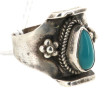 Bague en argent sertie d'un cabochon cou