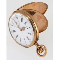 Montre de gousset XIXe, double fond or, 