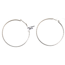 Grandes BO créoles en argent 925ème, poi