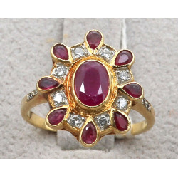 Bague en or jaune 18 carats sertie d'un 