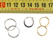 Paire de petites créoles en or gris 9 ct