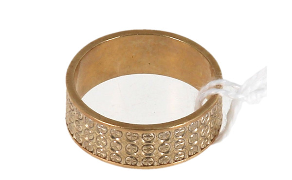 Bague anneau en or 18 cts et serti illus
