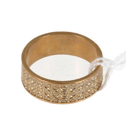 Bague anneau en or 18 cts et serti illus