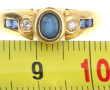 Bague en or jaune 18 cts sertie d'un sap