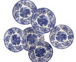 6 assiettes à gâteaux en faïence fine an