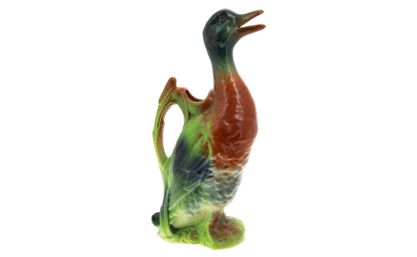 ST CLEMENT - Pichet canard en barbotine,