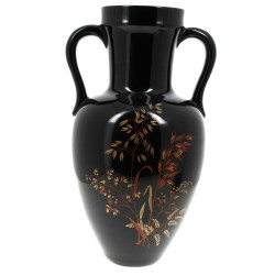 ST CLEMENT - Vase à deux anses à décor v