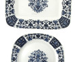GIEN - Deux plats en faïence décor rouen