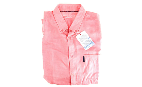 SAINT JAMES - Chemisette homme rose, XXL
