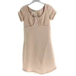 MARC JACOBS - Robe beige laine et soie, 