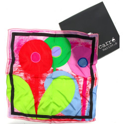 MARINE B. - Carré en soie décor géométri